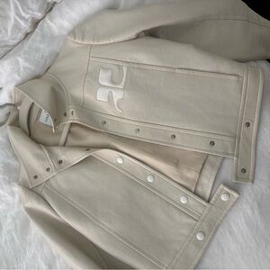 Courreges Cream Vinyl Jacket size 40 (fits like a 4)